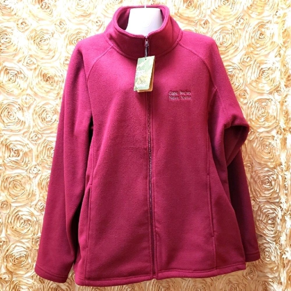 NWT 💟 Landway Burgandy Knit Fleece Sweater Top
